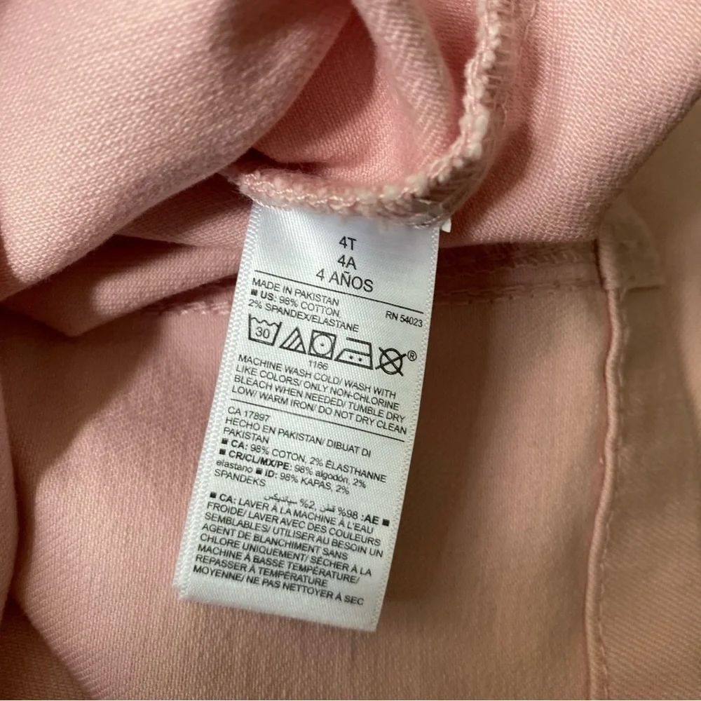 Old Navy Pink Denim Overall Dress, Size 4T